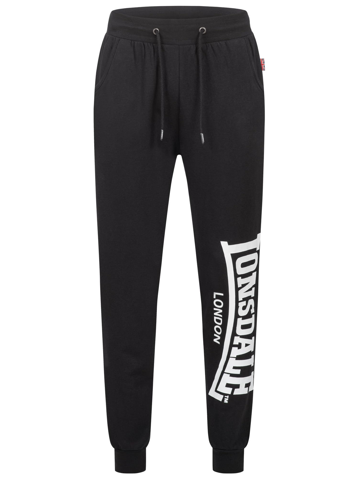 Lonsdale London Logo Large Homme Bas de survêtement Noir Confortable