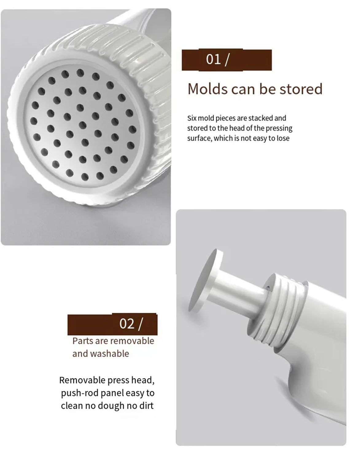 Machine à pâtes électrique, Portable Machine à Pâtes avec Moules, Rechargeable 6 en 1 Sans Fil pour Faire des Fraîches Noodles Spaghettis Maison (blanc)