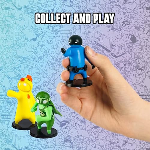 Gang Beasts Action Figures | Pack Of Five | 2.5 Inch Figurines For Kids. Superhero Toys For Boys & Girls. Collect 16 Mini Toys | 1 Hidden Rare Character Official Gang Beasts Toys #TOP4