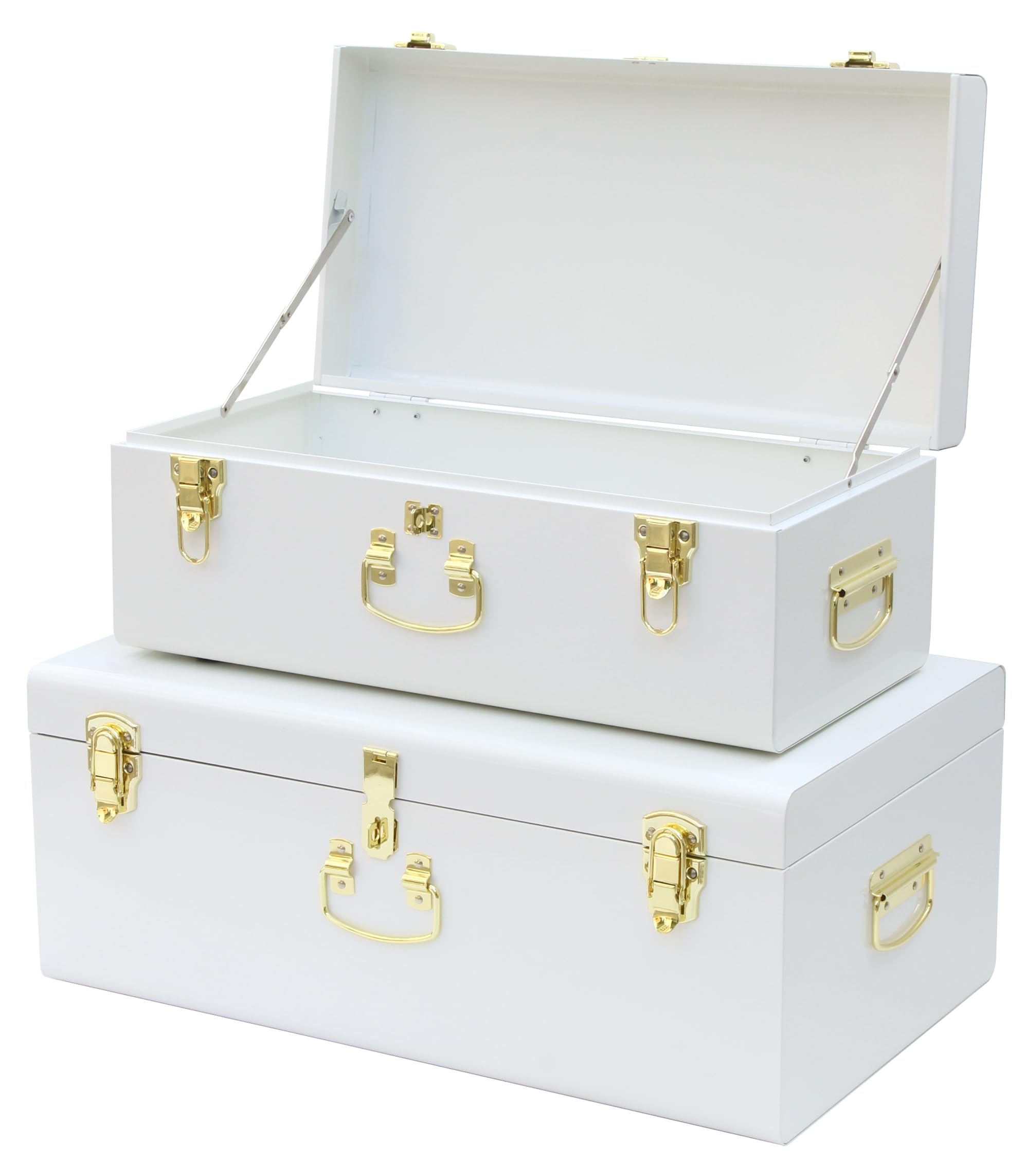 HofferRuffer Baule portaoggetti rosa (bianco-2PCS)