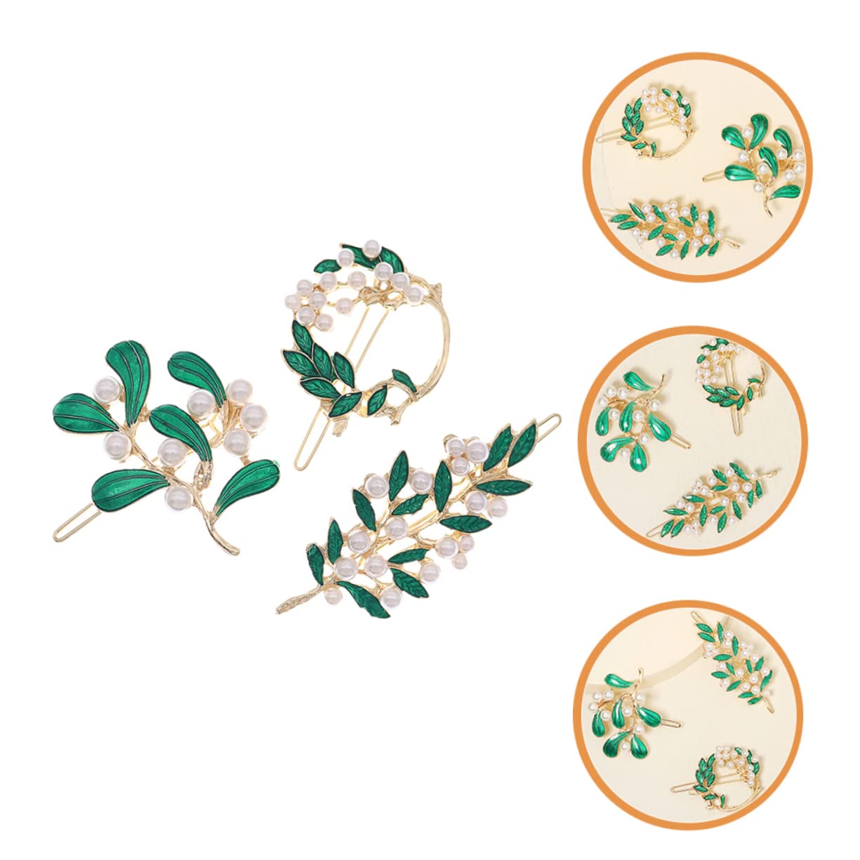 Didiseaon Juego De 4 Pasadores Para El Pelo De Moda Pasadores Decorativos Para El Pelo Para Mujeres Y Niñas Horquillas De Aleación Con Forma De Hoja 3 Unidades X 4