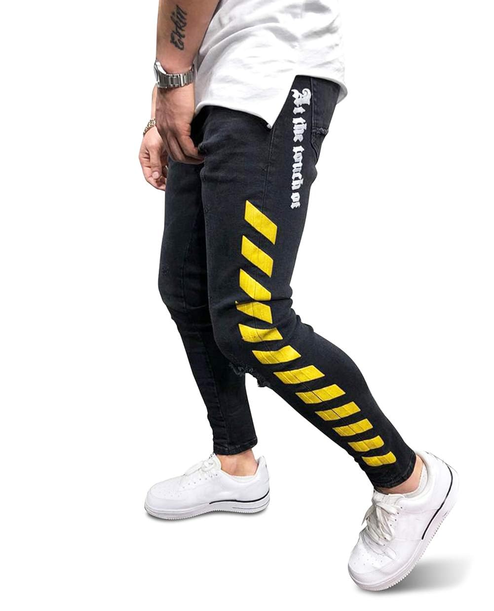 Tight Jean Ripped Trousers Slim Pants 