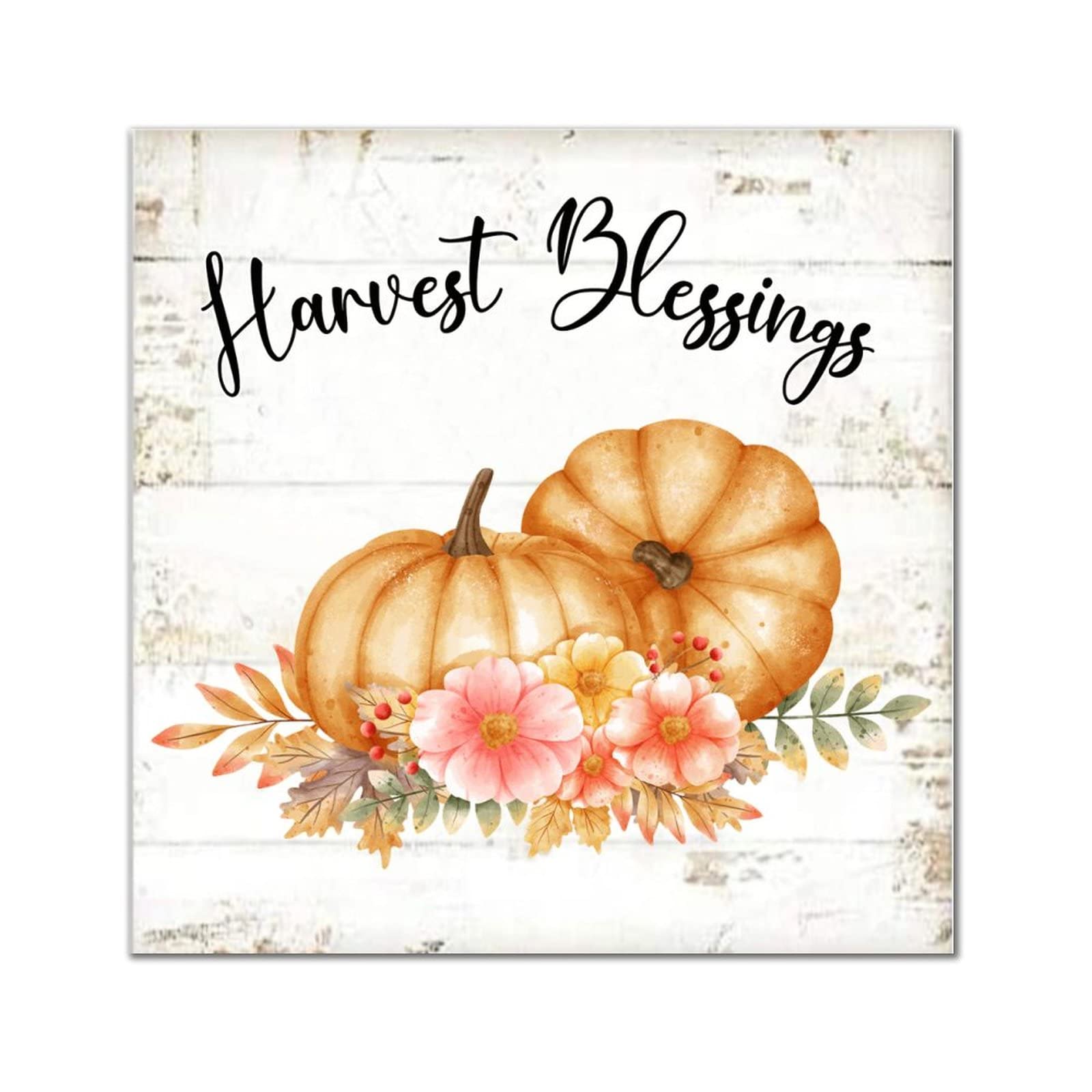 Panneau mural en bois Harvest Blessing message positif maison