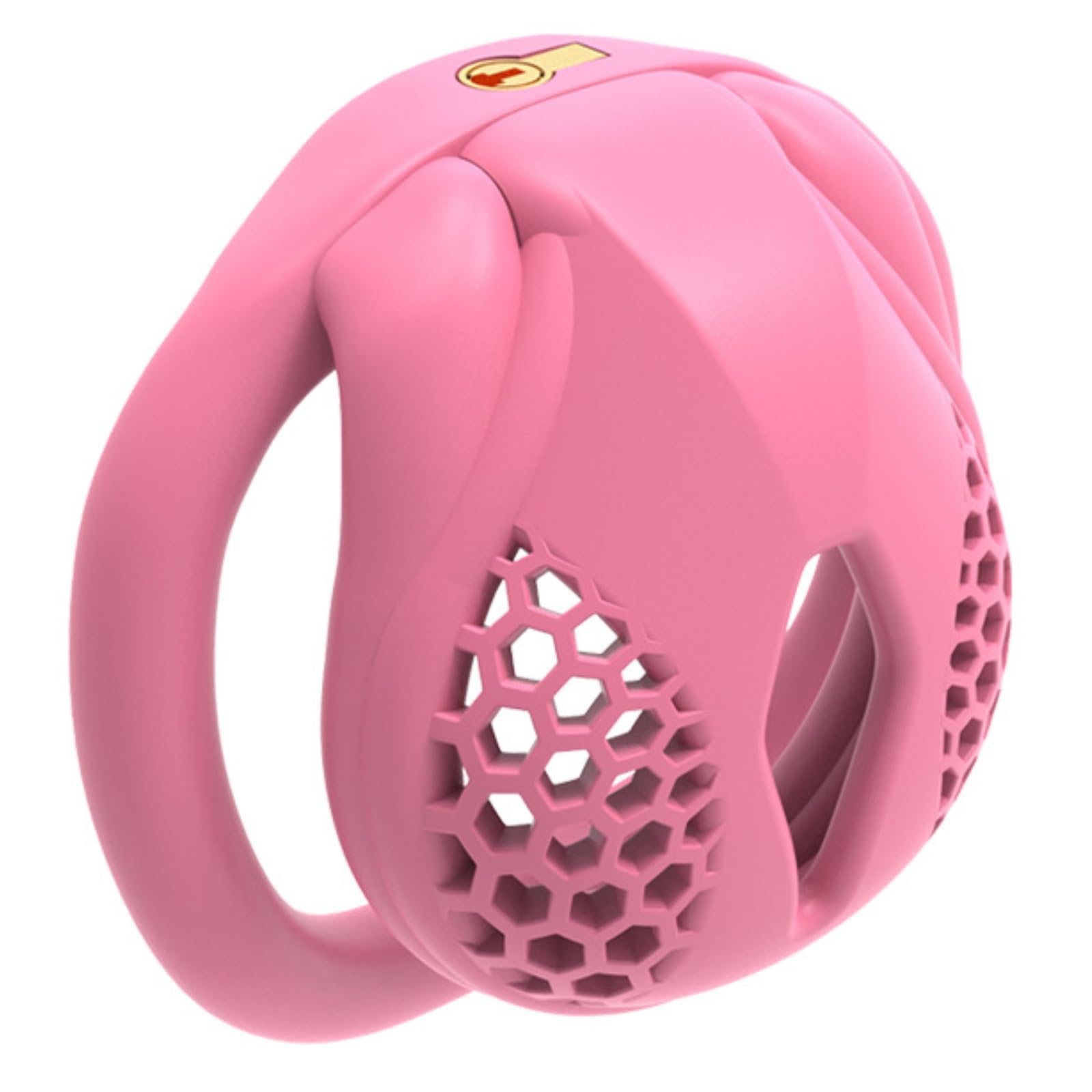 Hdynasty Petite Cage de sécurité verrouillable en nid d'abeille pour Hommes, ventilée et Respirante, avec Quatre Anneaux Plats Fixes