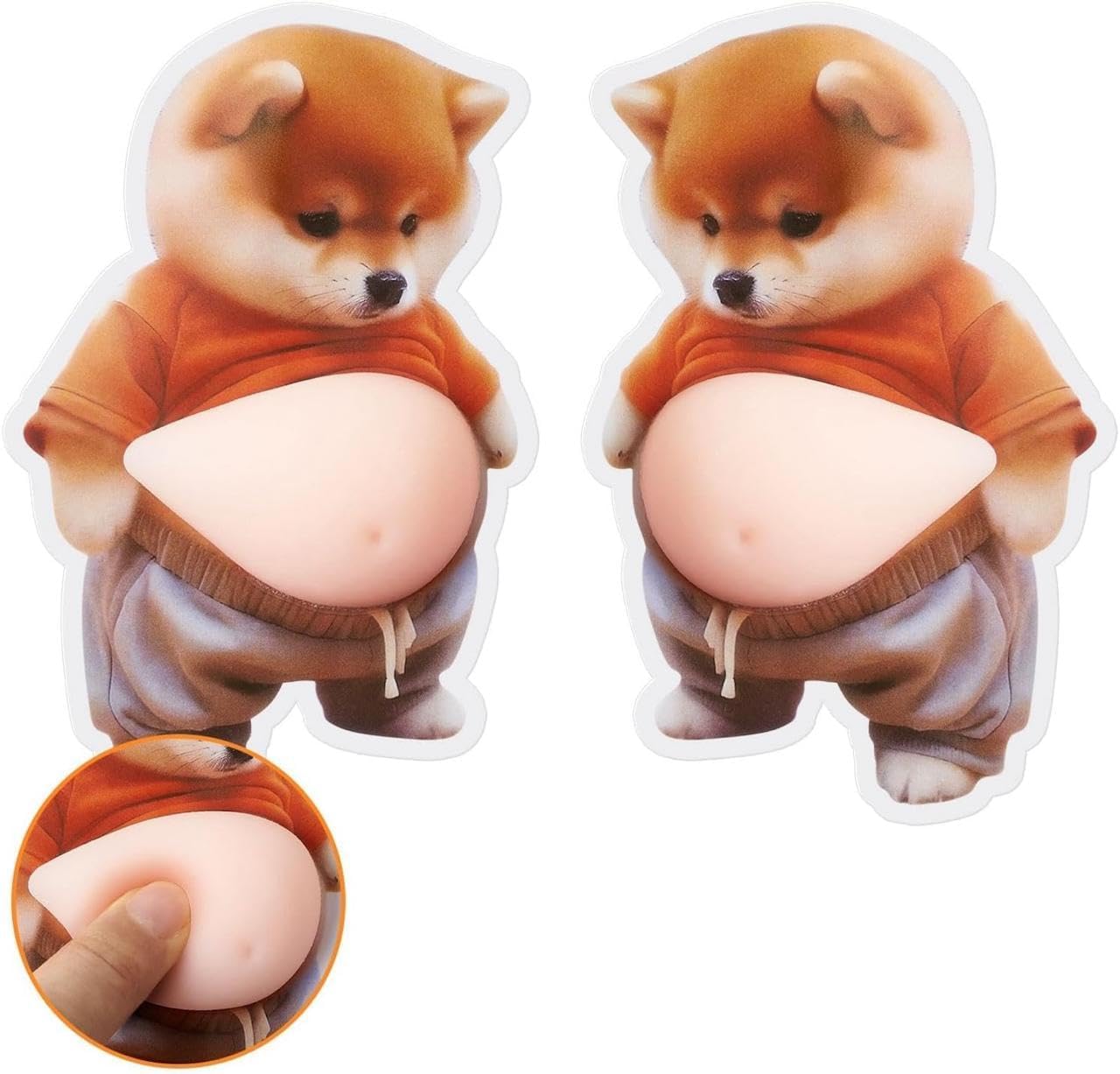 3D Silicone Dog Door Stopper Wall Protector Sticker - Cute Puppy Belly Anti-Collision Door Handle Guard for Walls, Cars, Refrigerators & Mobile Cases | Soft Adhesive Bumper Pads Pack of 2-image-6