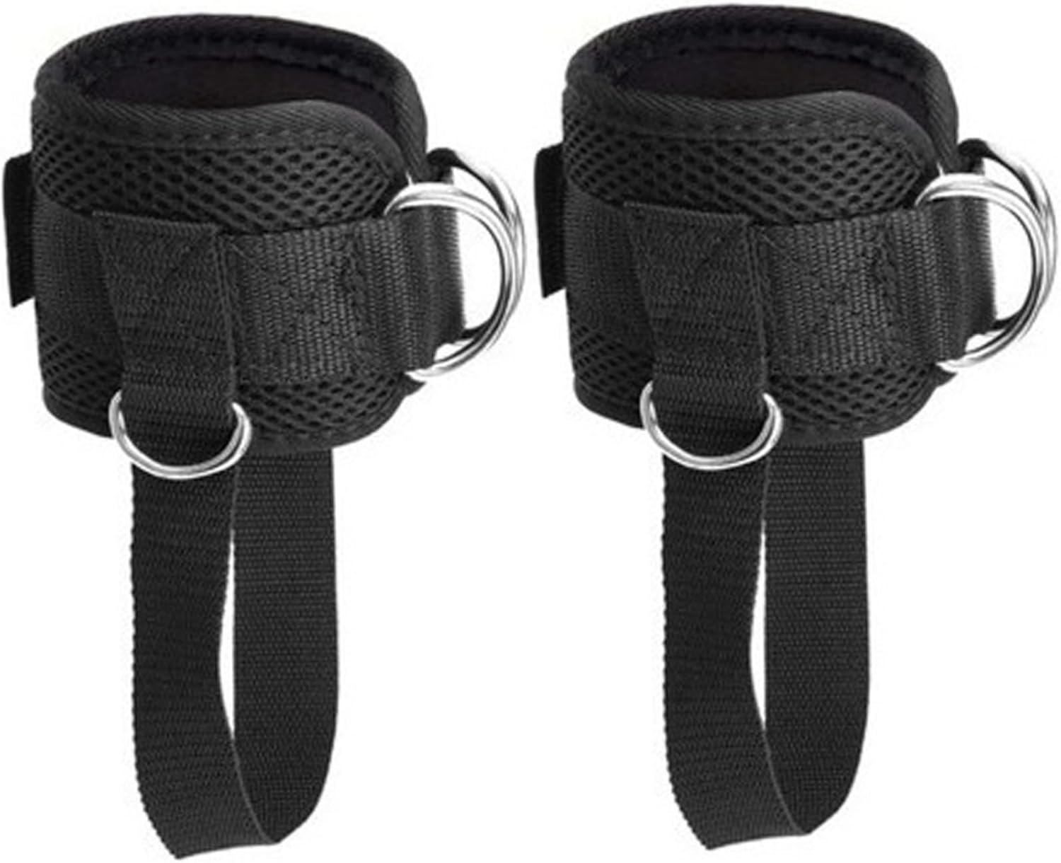 1 Pair Ankle Straps Adjustable D-Ring Ankle Strap for Cable Machine Comfortable Padded Work Out Cuffs for Kickback, Glute Workout, Leg Extension