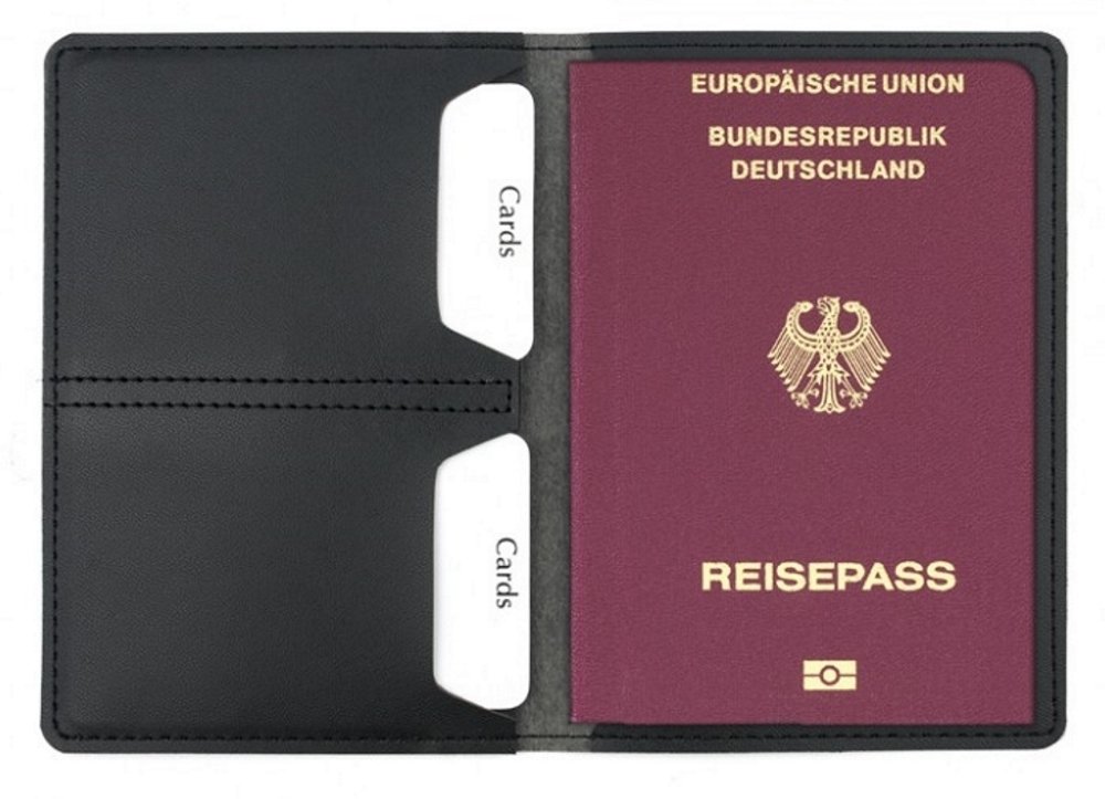 Porte-cartes En Cuir Véritable à 6 Compartiments - Format 90 X 125 Mm - Idéal Pour Cartes Et Pièce D'identité