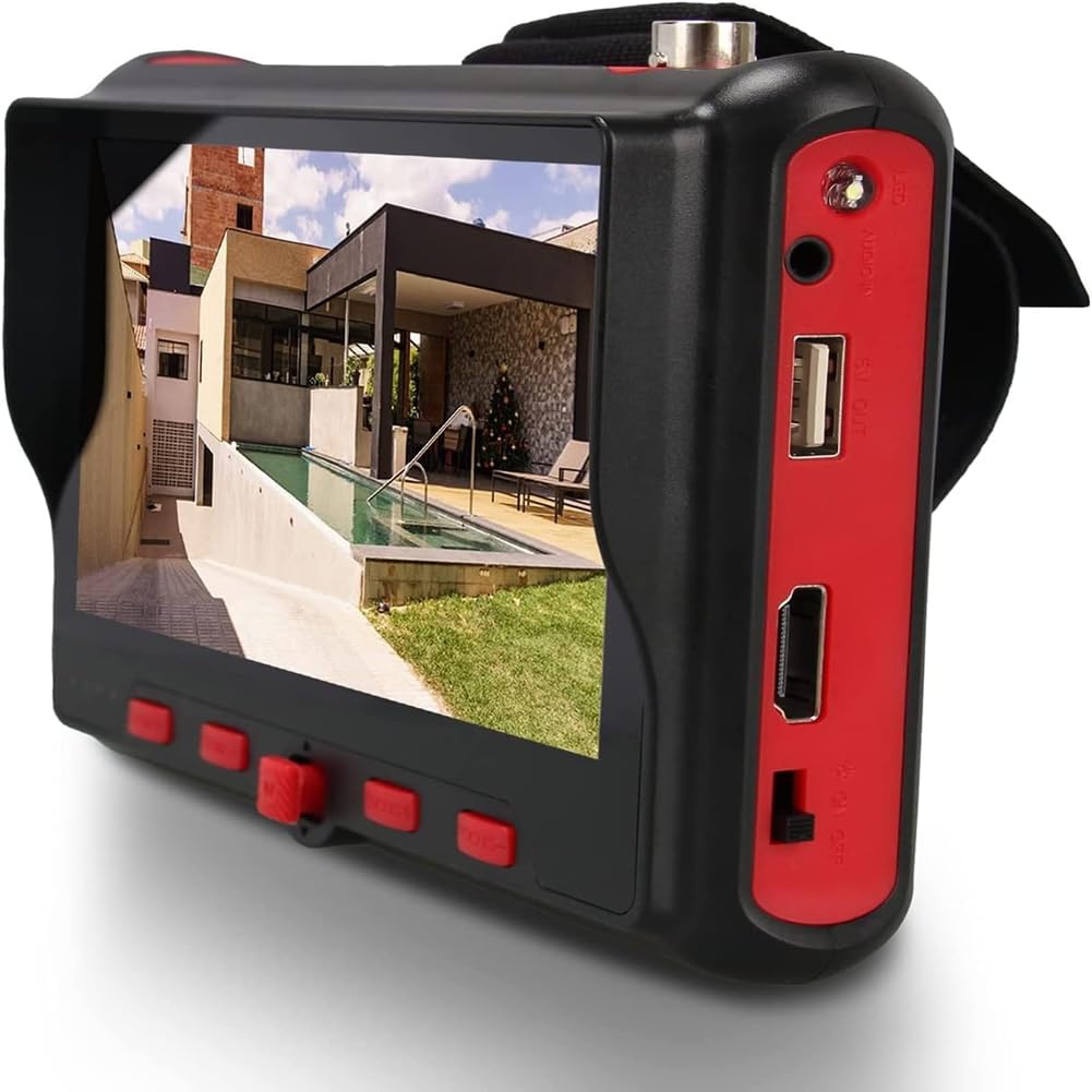 UDSKNV[KSL Camera Tester,5" LCD Monitor, Portable Wrist CCTV Tester, Compatible Input& VGA in, Camera Debugging Tool Helper