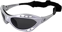 Vista 6 de Birdz Eyewear Polarized Goggles Kite Surf Water Sport Surfing, Kayaking, Jetskiing PWC Personal Water Craft Silver Frame