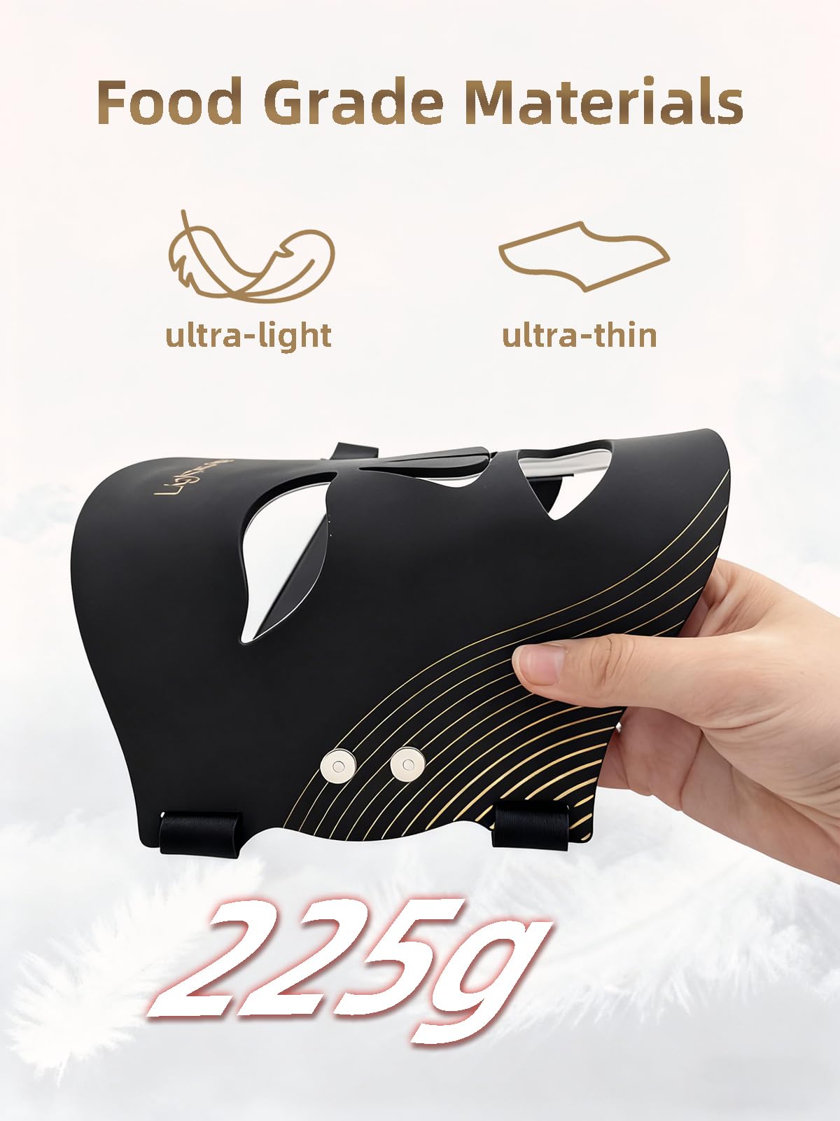 Red Light Therapy for Face,Portable Wireless Under-Eye Red Light Therapy Mask for Eyes with NIR, 5 Light Modes with Timing Function, Rechargeable Eye Mask for Home Skincare 3
