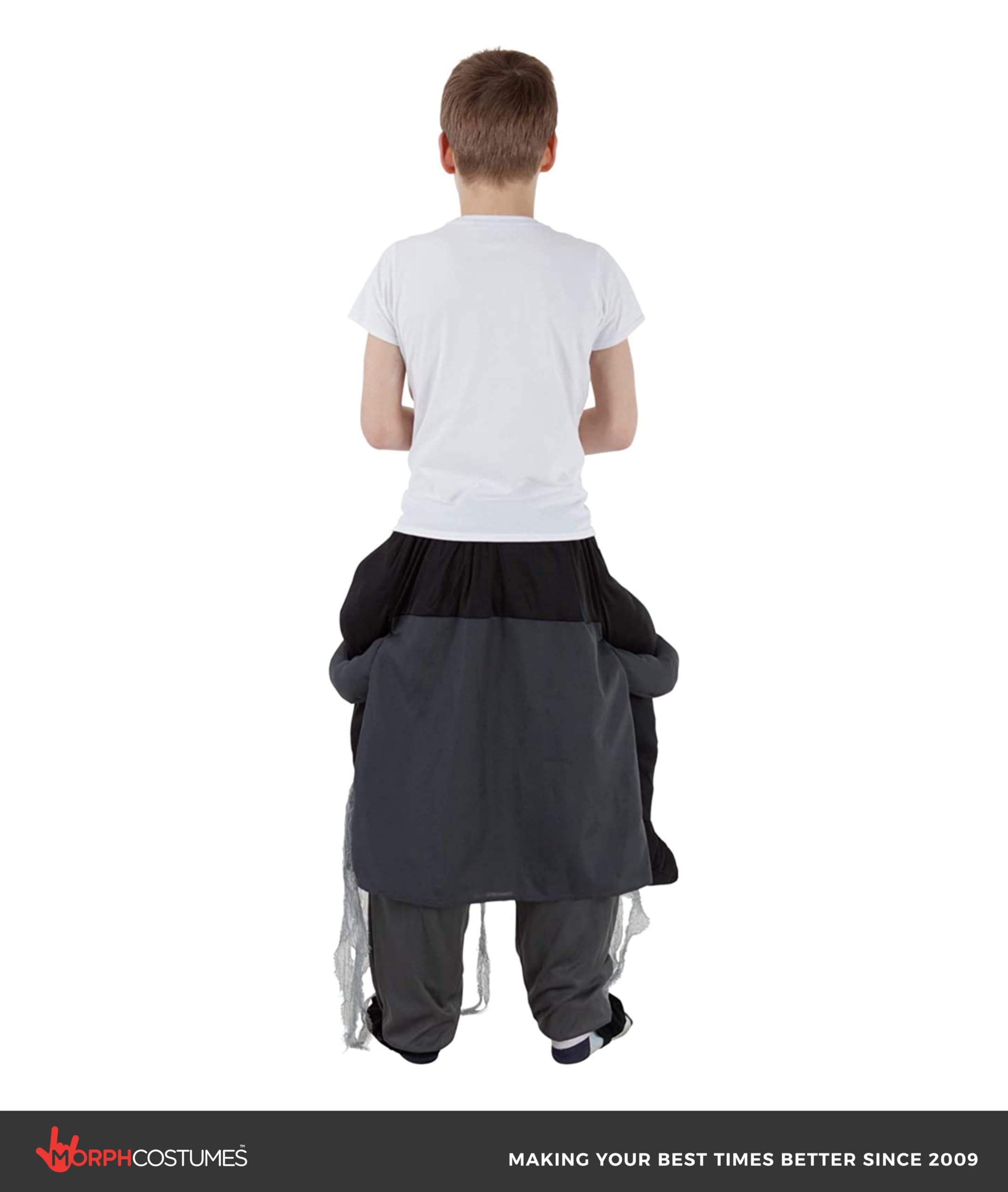 Morph Zombie Huckepack Kostüm für Kinder, Lustiges Faschingskostüm Jungen Mädchen