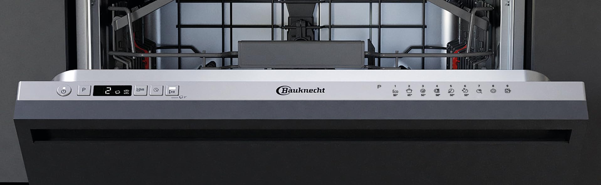 Bauknecht B2I HD524 AS Vollintegrierbarer Geschirrspüler 60 cm Edelstahl Hygiene-Programm Vollwasserschutz