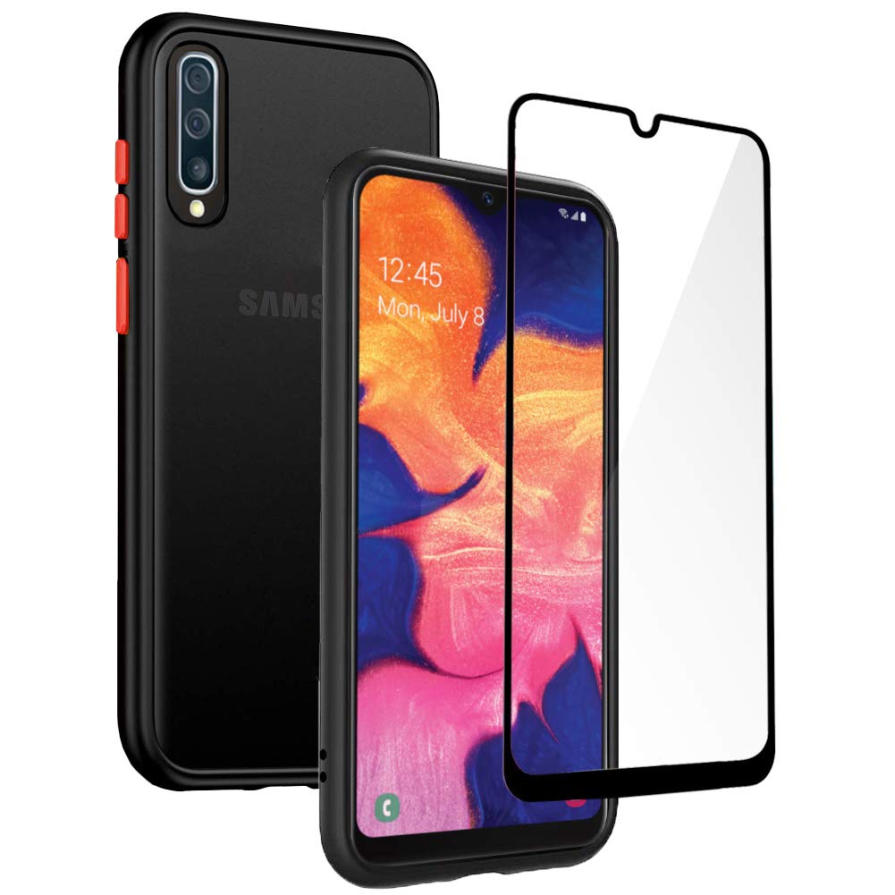 Vinve Samsung Galaxy A50 Case With Tempered Glass Screen Protector