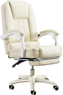 Silla Computadora Cómoda y Sedentaria Chica Estudiante Transmisión en Vivo Inicio Reclinable Gaming Silla giratoria Silla Net Celebrity Boss Silla de Oficina Beige