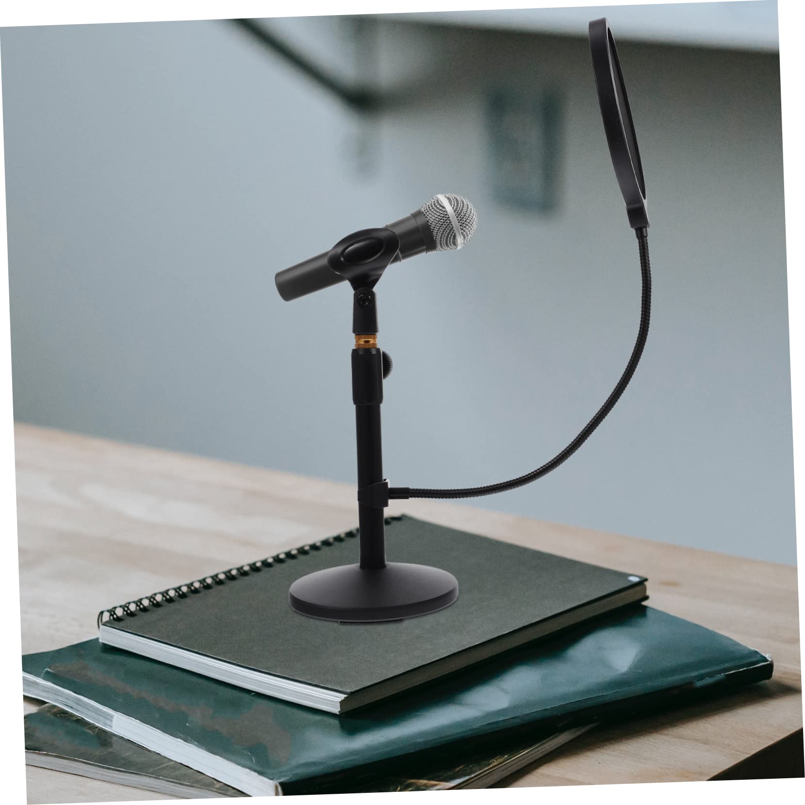 VICASKY Soporte De Micrófono De Escritorio Ajustable Para Transmisión Con Filtro Para Hogar Metal Telescópico Accesorio De Micrófono