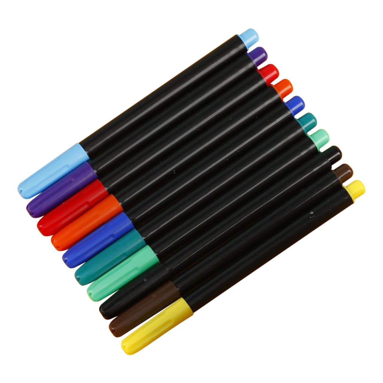 jojofuny 4 set Pennello Per Pittura In Per Acquerello Bianco Lavabile Pennarello Per Scrittura Domestica Cancelleria Per La Scuola Pennarello 10 pezzi * 4