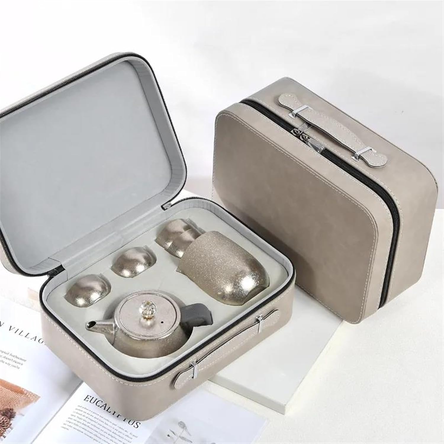 SOTECH ティーセットギフトアウトドア おしゃれ 携帯旅行茶器 木細工