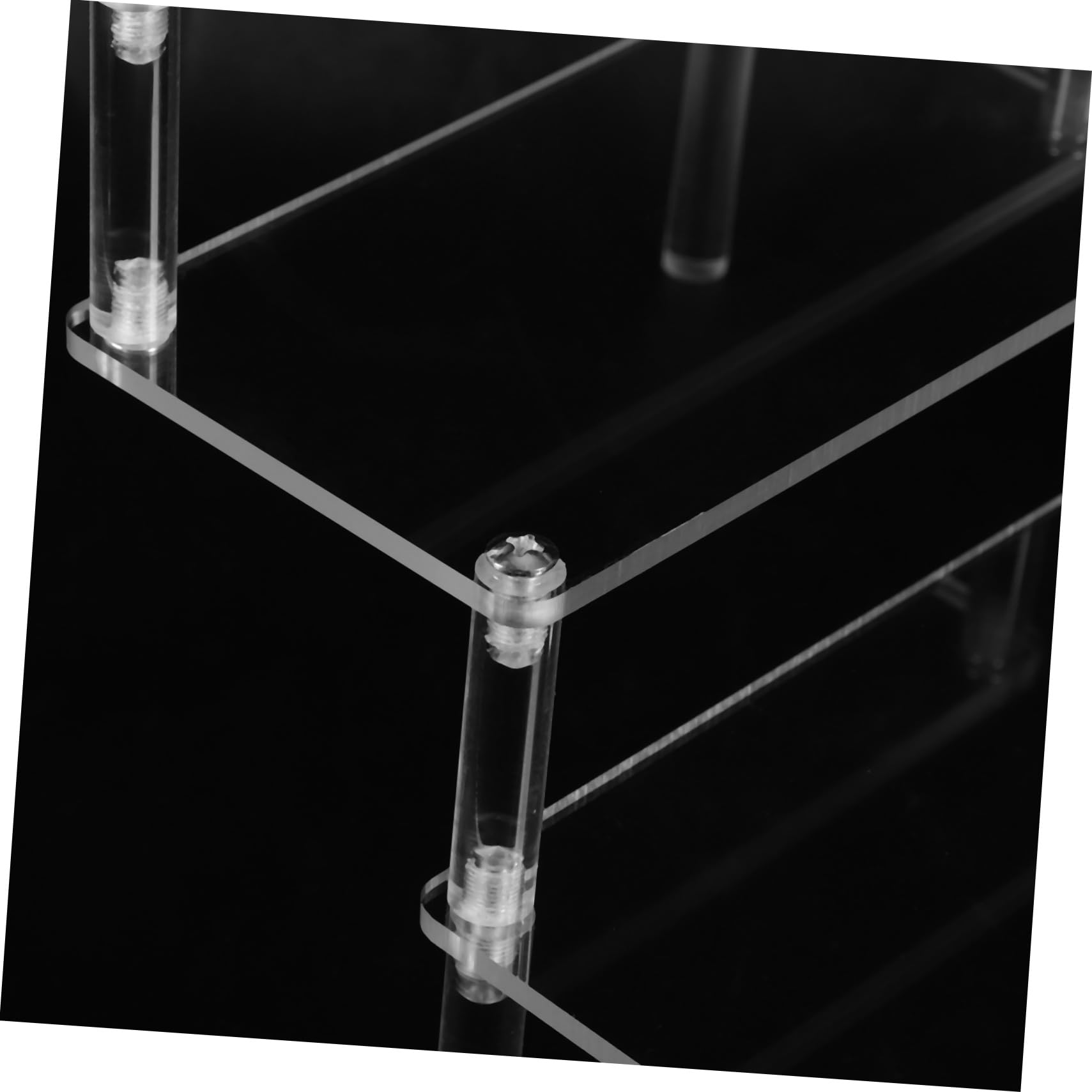 Gatuida 2 Stück Riser Display Stand Teiliges Transparentes Ständerregal für Figuren Schmuck und Sammlerstücke Stufiges Design für Zuhause und Geschäfte