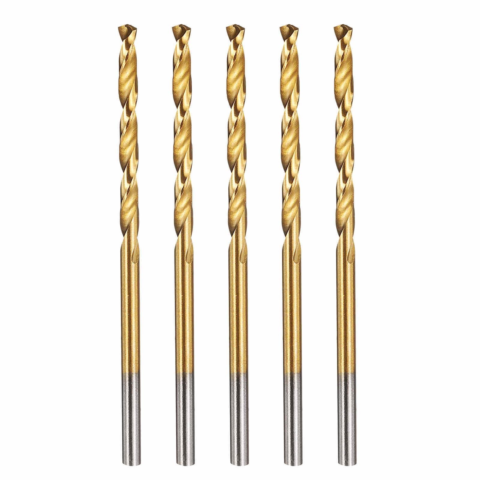 Kozelo 5pcs Drill Bit - [1.9mm Diameter] M42 8% Cobalt HSS Cutting Tool for Machining Hard Metal Stainless Steel Woodworking Handicraft Use, 135° Cutting Angle TiN