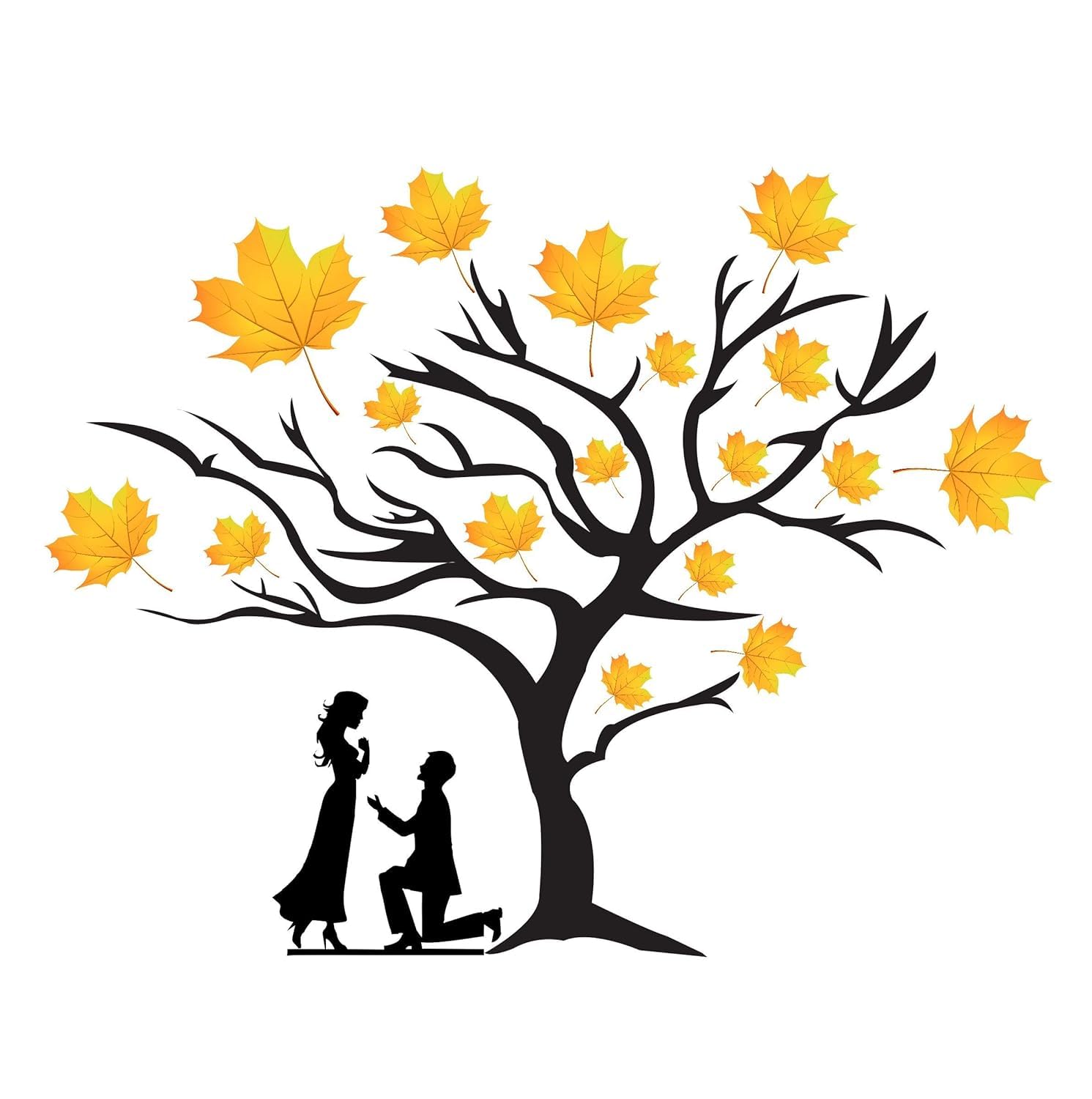 vOlXo “Loving Couple Under Tree” Decorative Vinyl Wall Sticker for Living Room, Bedroom, Home Decor (Standard Size, Multicolour) A52 (B0D58JG1HM) Amazon Price History, Amazon Price Tracker