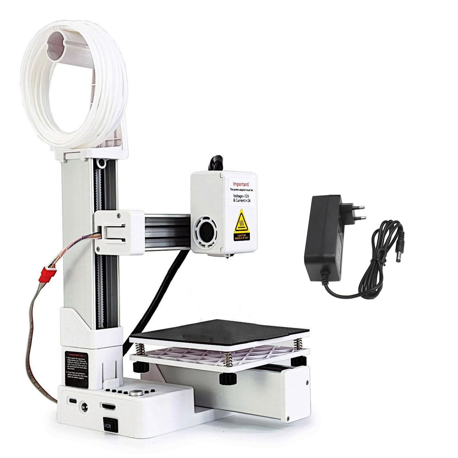 FDM 3D -Drucker, Frequenzabteilung Multiplexing Hoher Genauigkeitsdrucker, 180 Bis 230 ° C Schneller Heizung Kompakt 3D -Druckmaschine Anfänger für die Ausbildung (EU-Stecker)