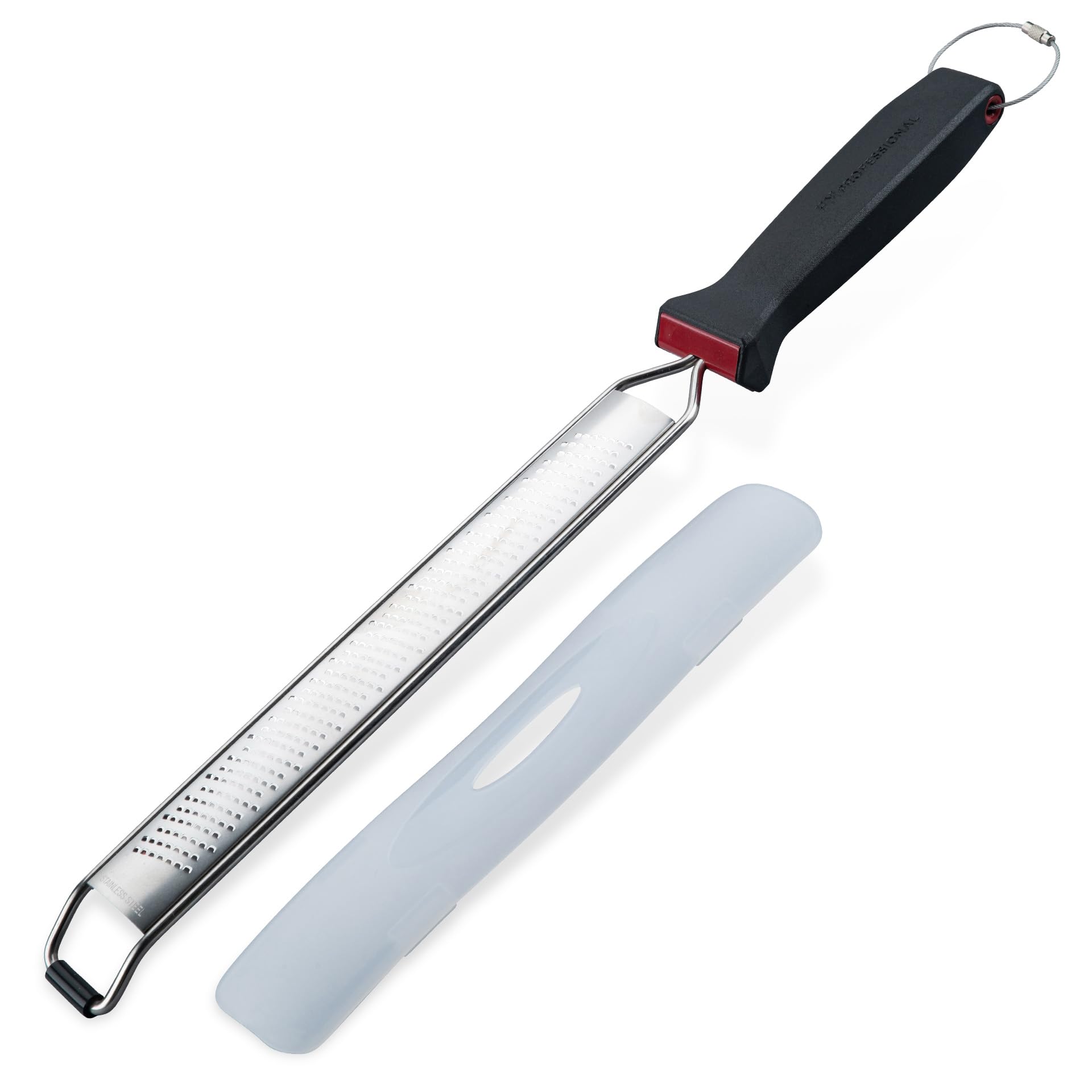 Rallador de acero inoxidable largo para recetas gourmet y repostería en casa
