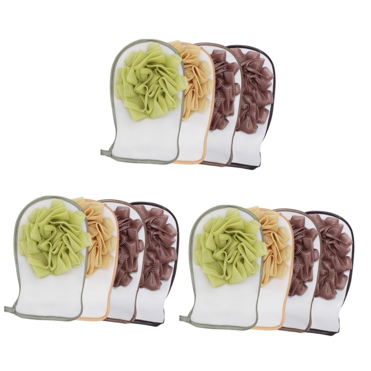 Housoutil 9 Piezas 2 Guantes Exfoliantes Para Exfoliación Corporal Guante Removedor De Piel Muerta Tarjetero Rosa Guantes Exfoliantes De Doble Cara Tómate Un Baño Agente De Mudanzas Amantes