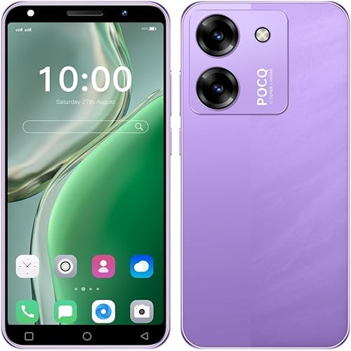 Unlocked 4G Smartphone has 5.0 inch Screen, 3500mAh Battery, 2GB RAM and 16GB ROM Android 10.0 Dual Card Dual Standby (Purple)
