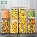 Urban Green Glass Jars with Airtight Lids, Airtight Glass Canisters with Locking Lids, (Bamboo-20oz)