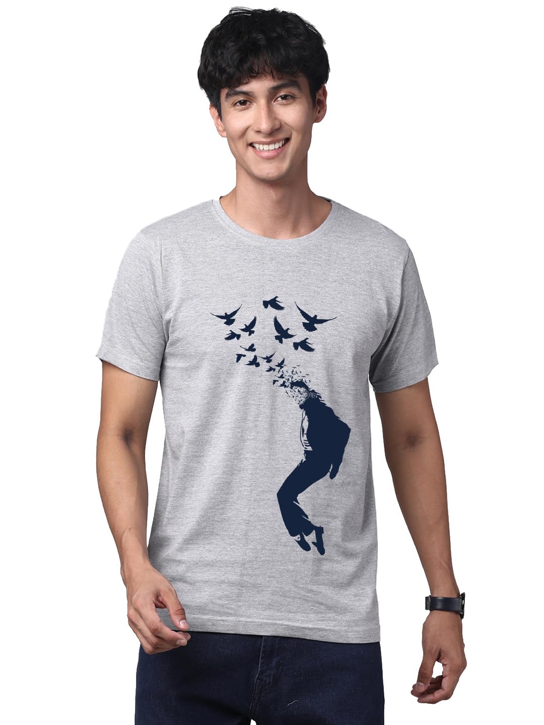 ADROMen's Graphic Printed Regular Fit T-Shirt