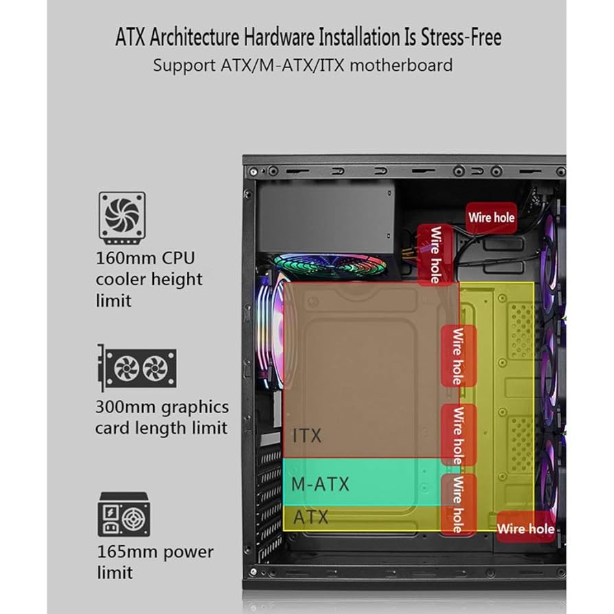 Amazon.co.jp: PCケース ゲーミングケース、ミッドタワーPC