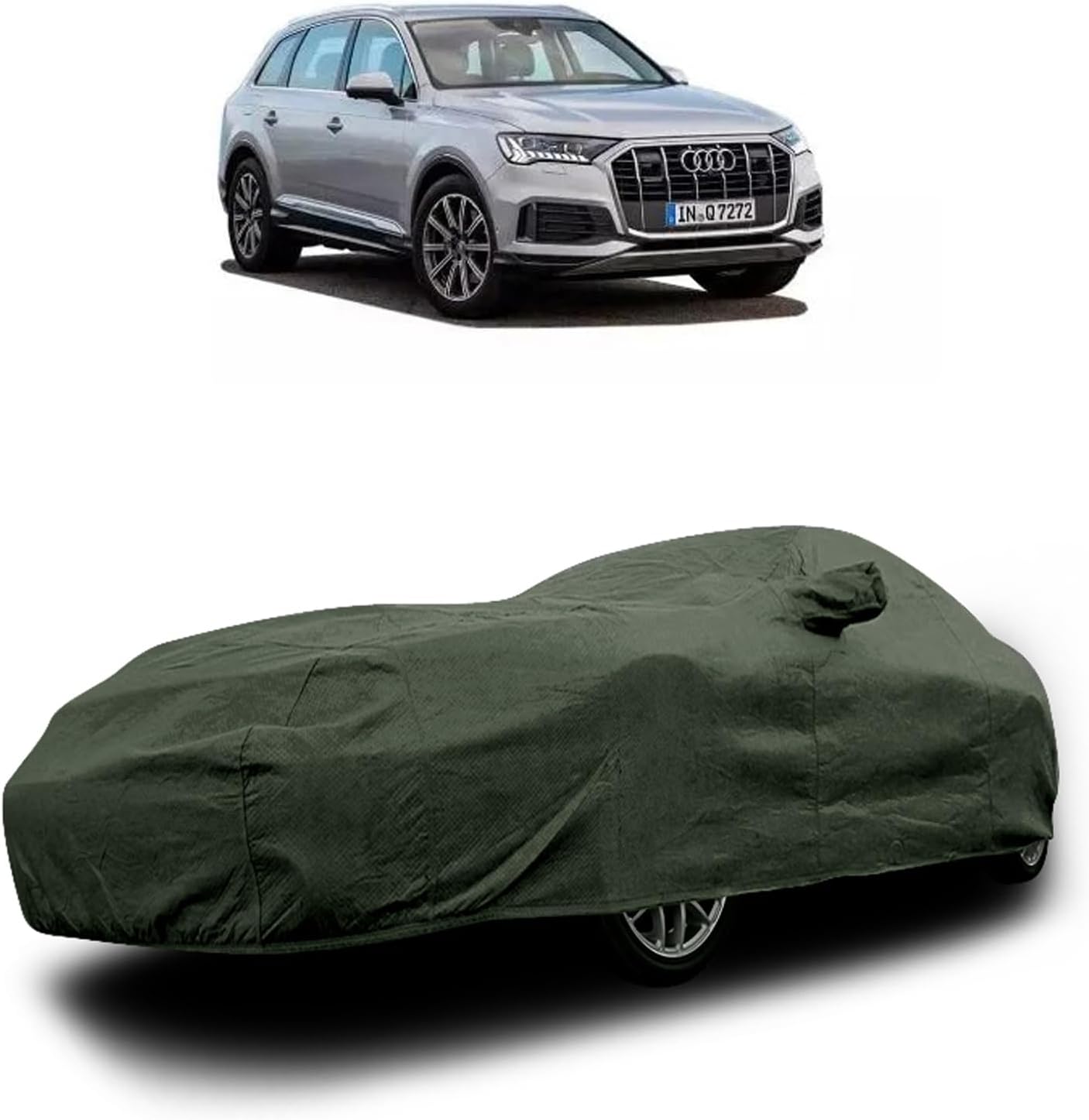 Heavy-Duty Car Cover for Compatible with Audi Q7 (2022 to 2025 All Models) Deluxe Car Protection Cover โ Waterproof & UV-Resistant All-Season Exterior Protection