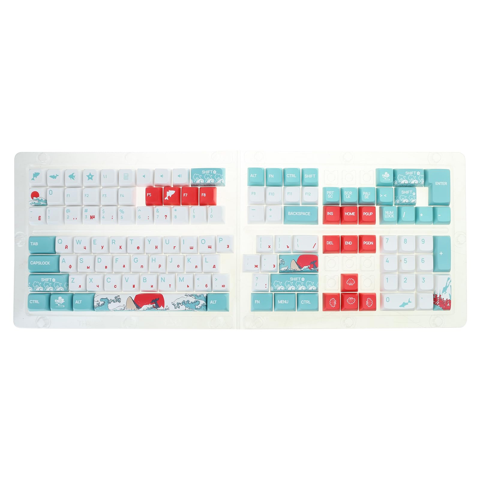 Teclas rusas personalizables OEM para teclados mecánicos de 61 y 68 componentes 7