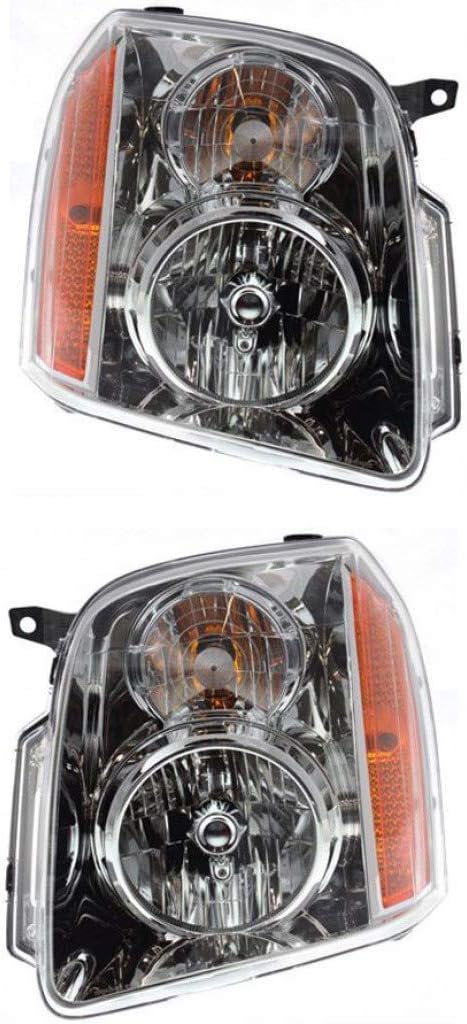 CarLights360 For GMC Yukon Headlight 2011 2012 Pair Driver and Passenger Side | CAPA | Base w/Bulbs For GM2502265