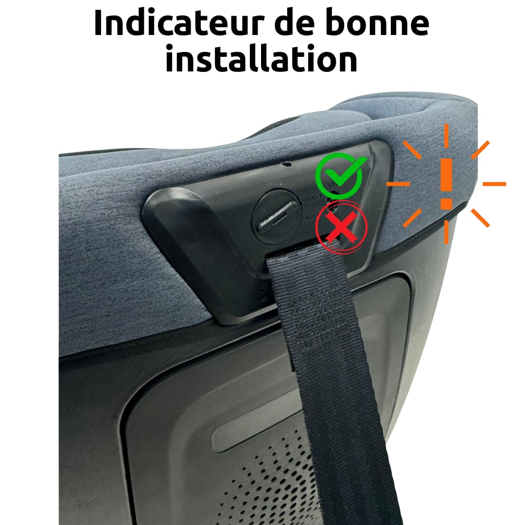 Nania, Parma, Siège auto, i-Size, Pivotant 360, évolutif, naissance et jusqu'à 12 ans environ, Groupe 0/1/2/3, 40-150 cm, Siège Auto ISOFIX, avec indicateur electronique d'installation, Inclinable