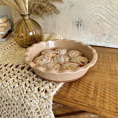 image for MORA CERAMICS HIT PAUSE Mora Ceramic Pie Pan for Baking - 9 inch - Dee