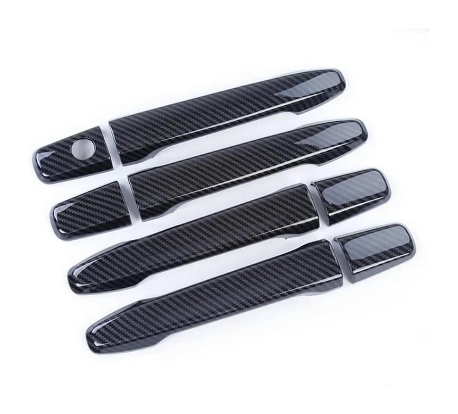 Hckclmbmzw Carbon Fiber For Outlander Sport Rvr/Asx 2008-2020 Glossy Black Door Handle Cover Sticker Styling Overlays Door Handle Cover(Carbon Fiber)