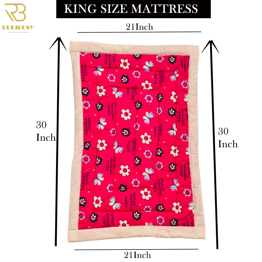 RURIBOSY |Bedding Mattress for Cotton, Baby Sleeping Bed Set Godari Baby Cradle |Sleeping Mat |Multi Purpose Cushioned Bed |Baby Bed for 0 to 2 Years. 3