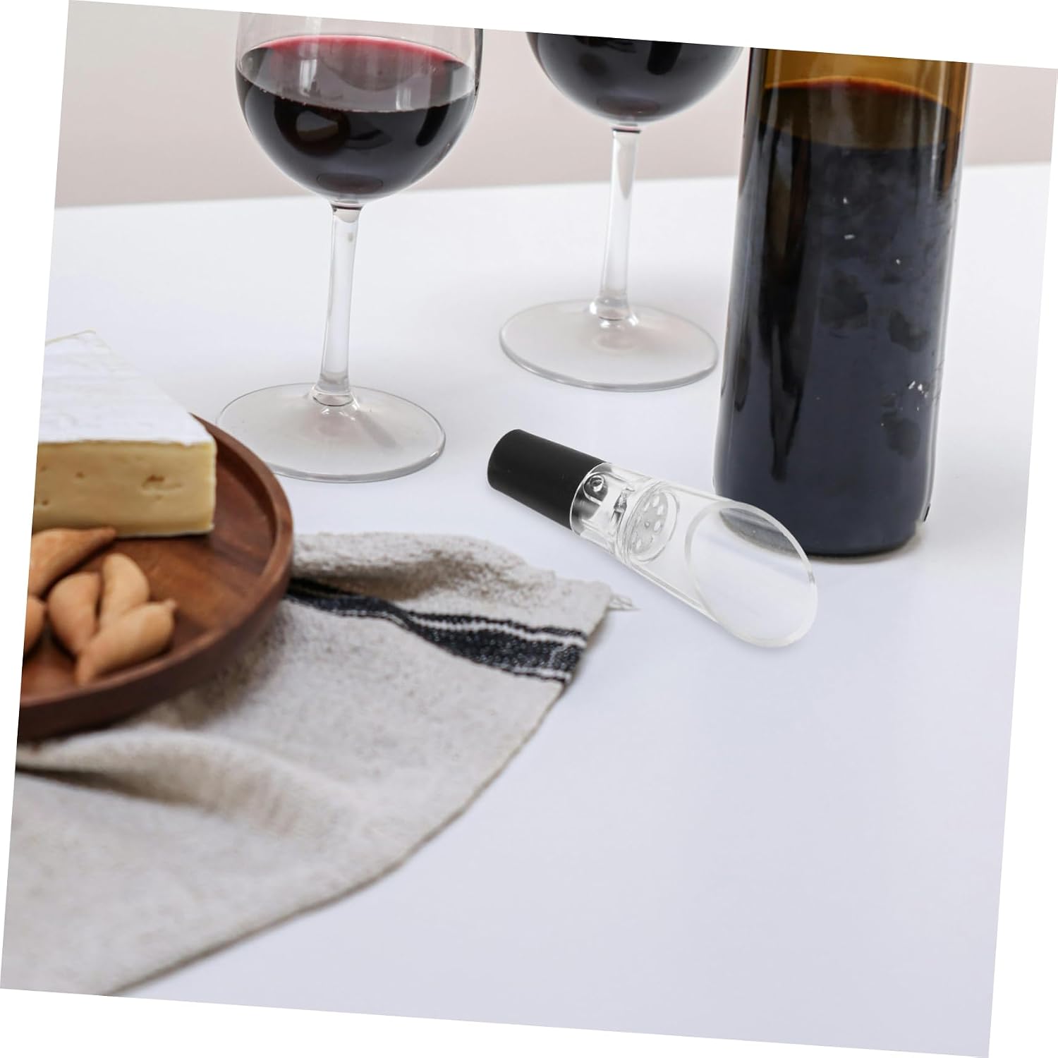 MAGICLULU 24pcs Wine Decanter Set with Bottle Stoppers and Pourers for Home Bars and Restaurants Acrylic Wine Accessories for Enhanced Flavor and Pouring