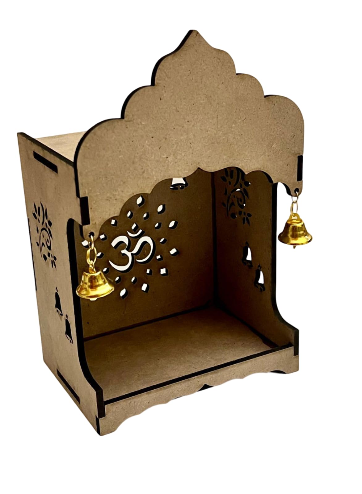 Subha Arts & Crafts - Roli Beautiful Wooden Pooja Stand for Home – Handcrafted Traditional Pooja Mandir for Home and Office | Elegant and Durable Wooden Altar