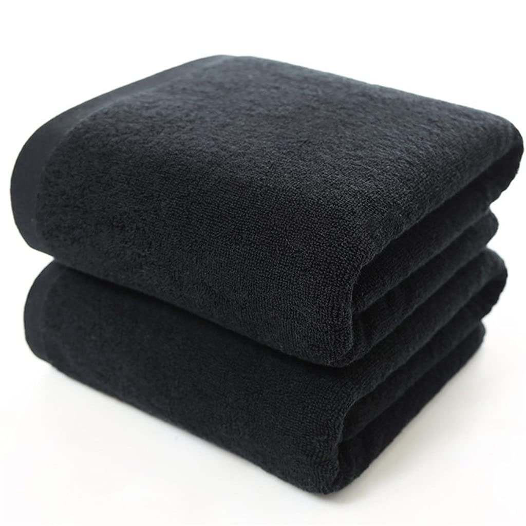 Black Large Bath Towel Thick Shower Face Towels Home Bathroom Hotel Adults Color Black Size 34x75cm 150g Black
