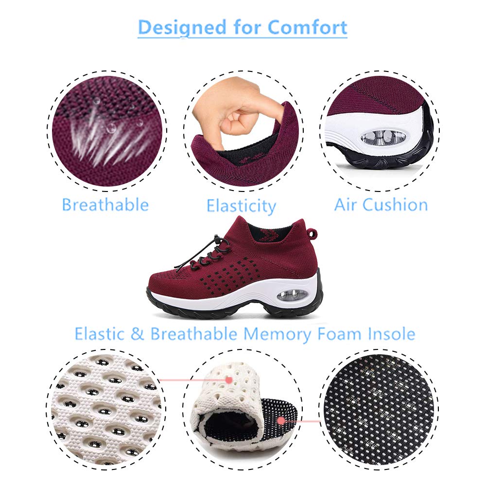 Hitmars Scarpe Ginnastica Donna Sneakers Running Camminata Corsa Basse Air Traspiranti Sportive Nero Blu Rosa Cachi Bianca Taglia 35-44