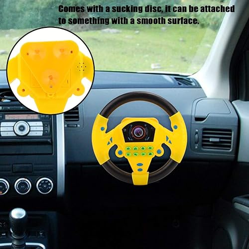 Miniatura 3 de Volante de juguete, volante para niños pequeños, juguetes de aprendizaje temprano para niños de 4 a 6 años (amarillo)