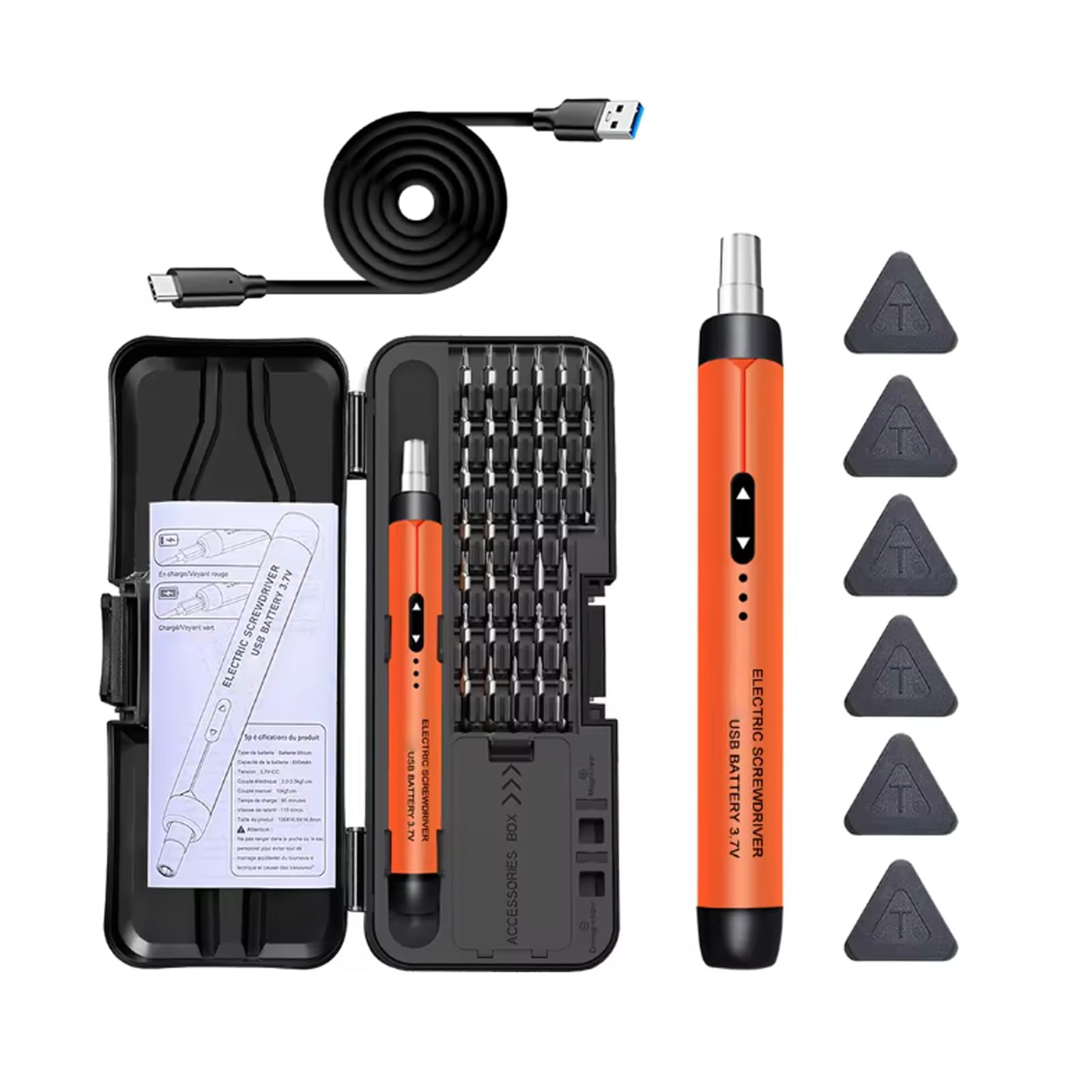 Cordless Miniature Electric Screwdriver Build in Lithium Batteries for Furniture Assembly & Electronics Maintenance High Torques Electric Screwdriver