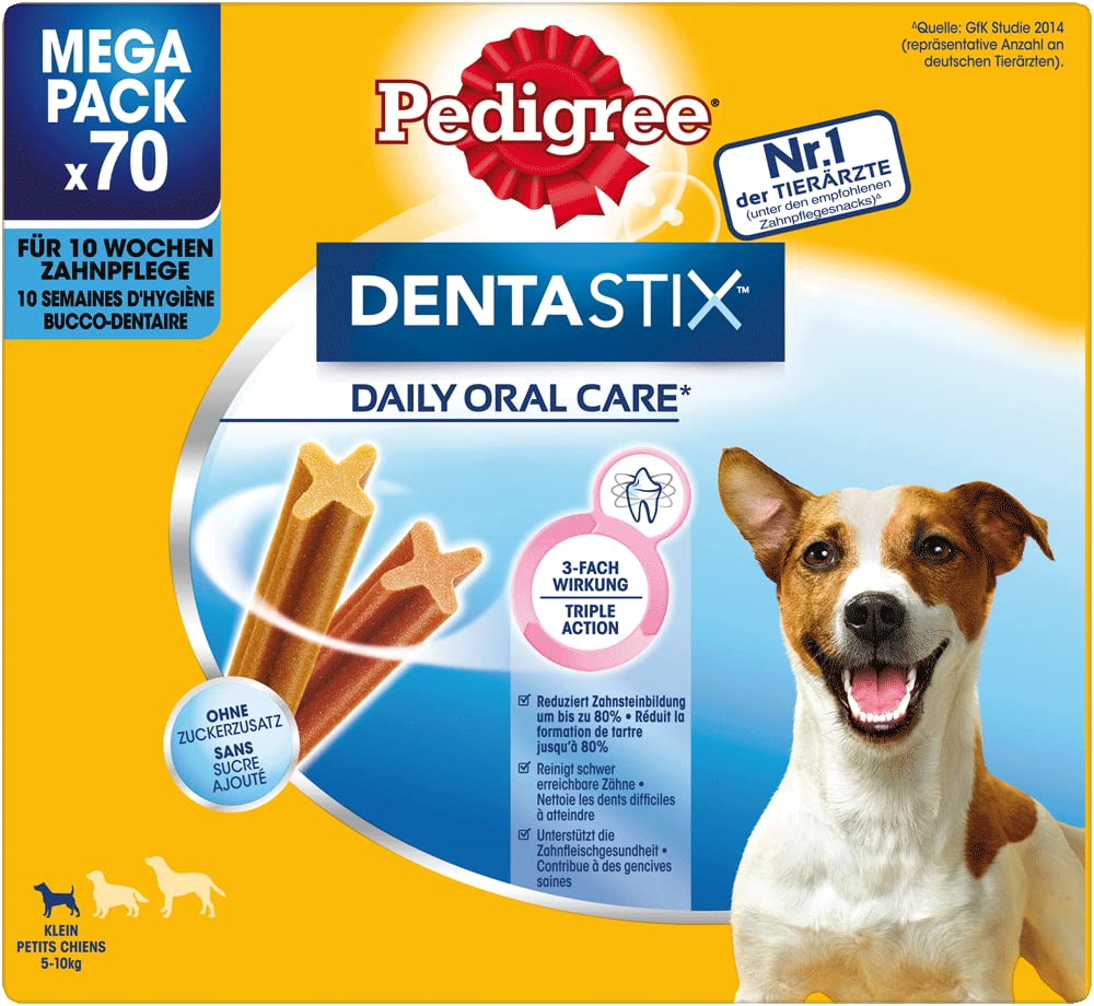 Pedigree DENTASTIX Daily Oral Care karton wielopak, 5-10 kg, 70 sztuk (10 x 7 sztuk)