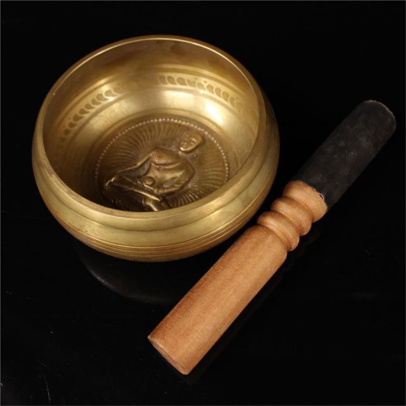 Tibetische Klangschale aus reinem Kupfer, handgefertigte Buddha-Klangschale for heilende Gebetsmeditation Klangschalen