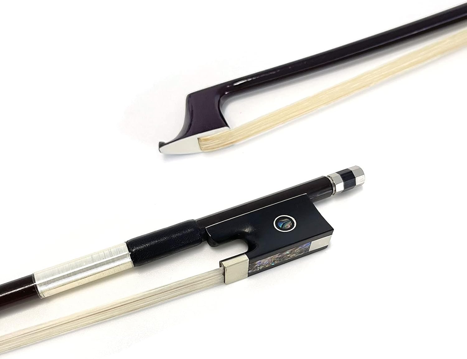 LIEKE Carbon Fiber Violin Bow 1/2 Size Lightweight Fiddle Bow (1/2 size, Coffee) 1/2 Size Coffee