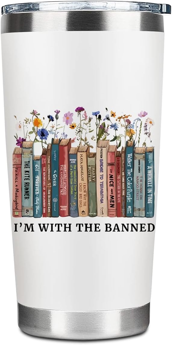 Book Lovers Tumbler – Bookish Themed Gifts for Readers, Librarians, Bookworms – Christmas Birthday Reading Accessories – Stainless Steel 20oz Book Lovers Tumbler – Bookish Themed Gifts for Readers, Librarians, Bookworms – Christmas Birthday Reading Accessories – Stainless Steel 20oz