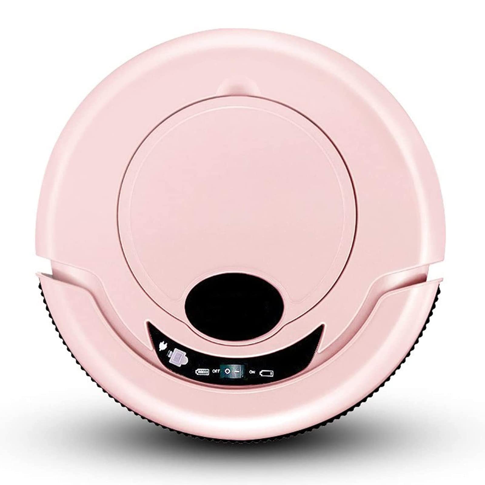 Roboty odkurzające z mopem 1200 Pa USB inteligentne zamiatanie na sucho z różnymi trybami czyszczenia czyszczenie domu do sierści zwierząt domowych dywan twarda podłoga (kolor: różowy)