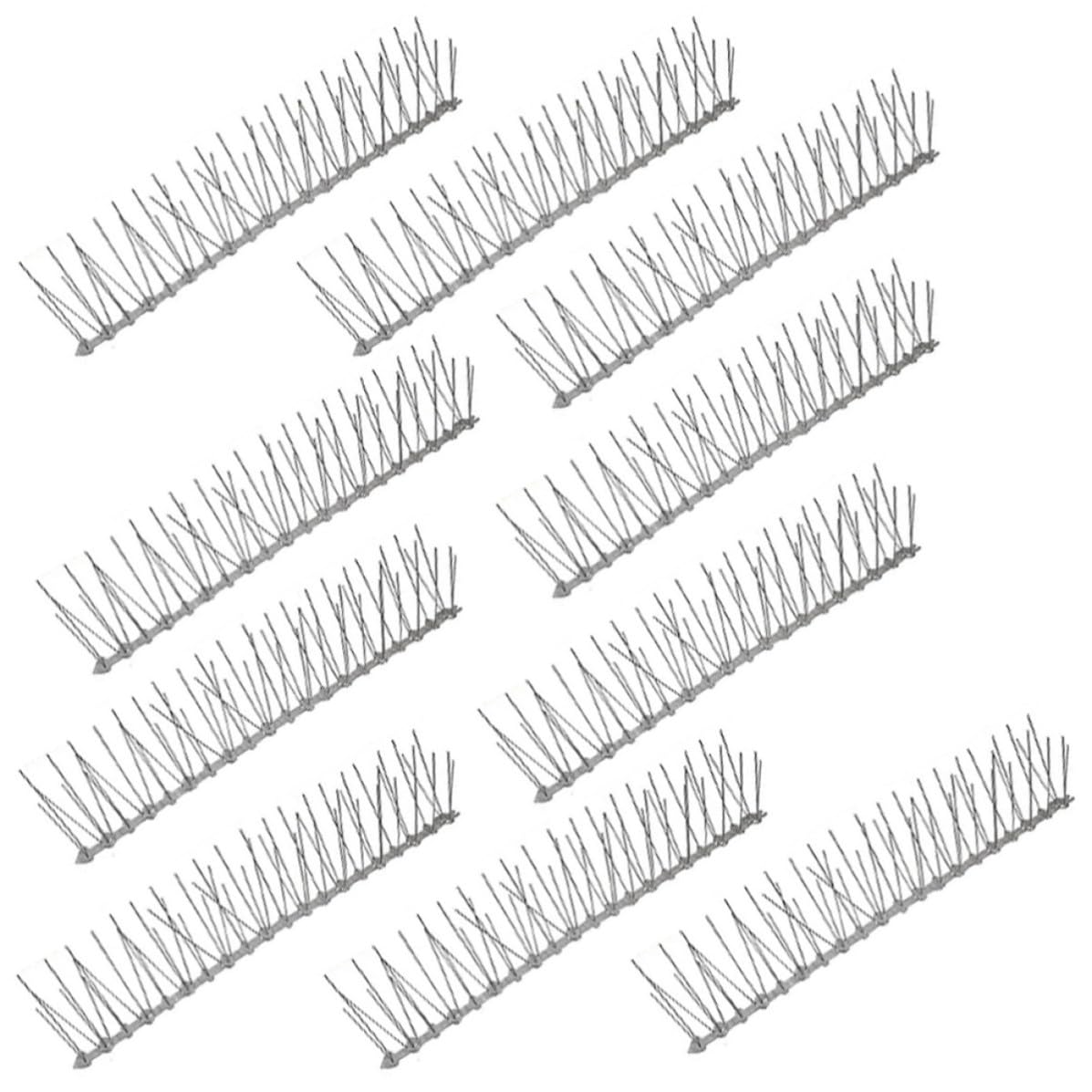 Pinchos de acero inoxidable para pajaros exterior con 60 puas y 10 juegos brico